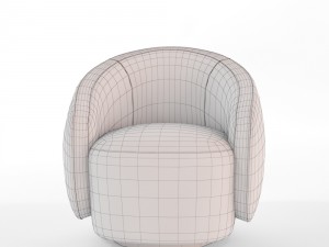 kelly wearstler swivel chair vr - ar - low-poly 3D 模型