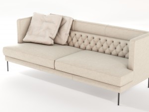 lipp sofa piero lissoni vr - ar - low-poly 3D Model
