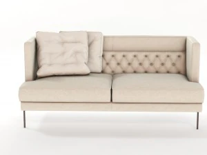 lipp sofa piero lissoni vr - ar - low-poly 3D Model