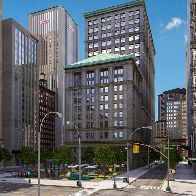 metropolis city block 3d Modelo 3D .c4d .max .obj .3ds .fbx .stl .blend 