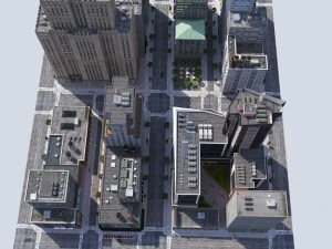 metropolis city block 3d 3D Model