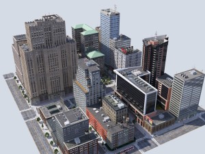 metropolis city block 3d Modelo 3D