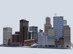 metropolis city block 3d Modelo 3D
