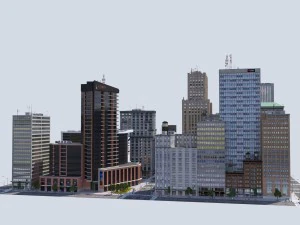 metropolis city block 3d 3D Model