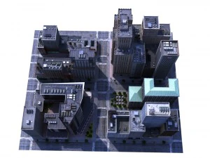 metropolis city block 3d 3D Model