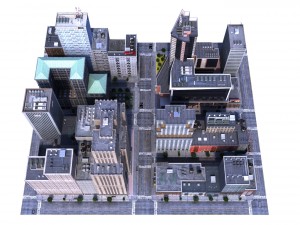 metropolis city block 3d Modelo 3D