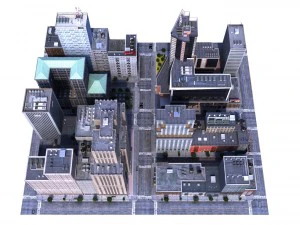 metropolis city block 3d 3D Model