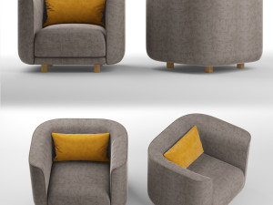fat tulip arm chair Modello 3D