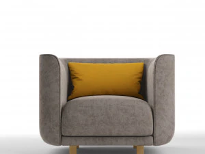 fat tulip arm chair 3D Model