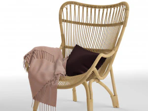 c110 highback lounge chair 3D Model
