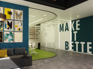 modern office interior design model 3Dモデル