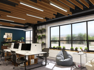 modern office interior design model Modelo 3D
