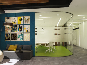 modern office interior design model Modelo 3D
