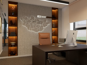 modern office interior design model Modelo 3D