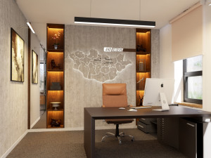 modern office interior design model Modelo 3D