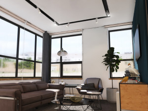 modern office interior design model Modelo 3D