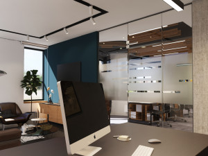 modern office interior design model Modelo 3D