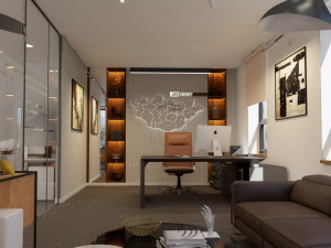 modern office interior design model Modelo 3D