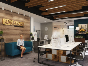 modern office interior design model Modelo 3D