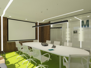 modern office interior design model Modelo 3D