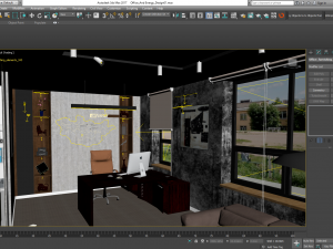 modern office interior design model Modelo 3D