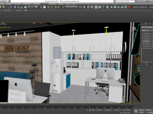 modern office interior design model Modelo 3D