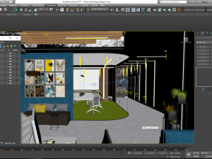 modern office interior design model Modelo 3D