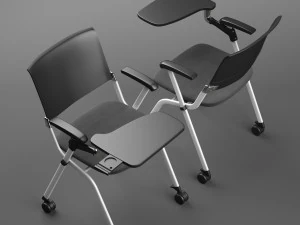 office folded chair with table 3D Model