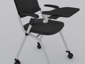 office folded chair with table Modello 3D