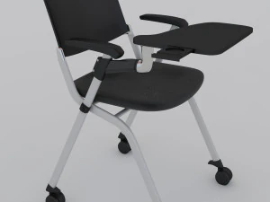 office folded chair with table 3D Model