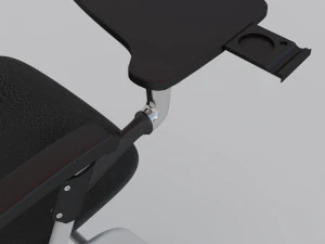 office folded chair with table 3D Model