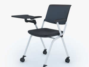 office folded chair with table Modello 3D
