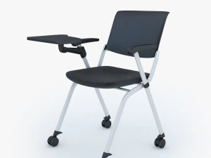 office folded chair with table 3D Model