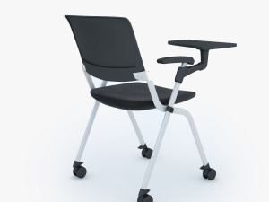office folded chair with table Modello 3D