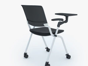 office folded chair with table 3D Model