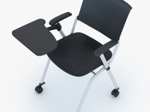 office folded chair with table Modello 3D