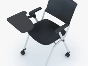 office folded chair with table 3D Model