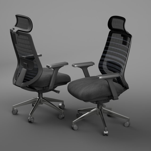 sparta high back office chair 3D Model .c4d .max .obj .3ds .fbx .stl .blend 