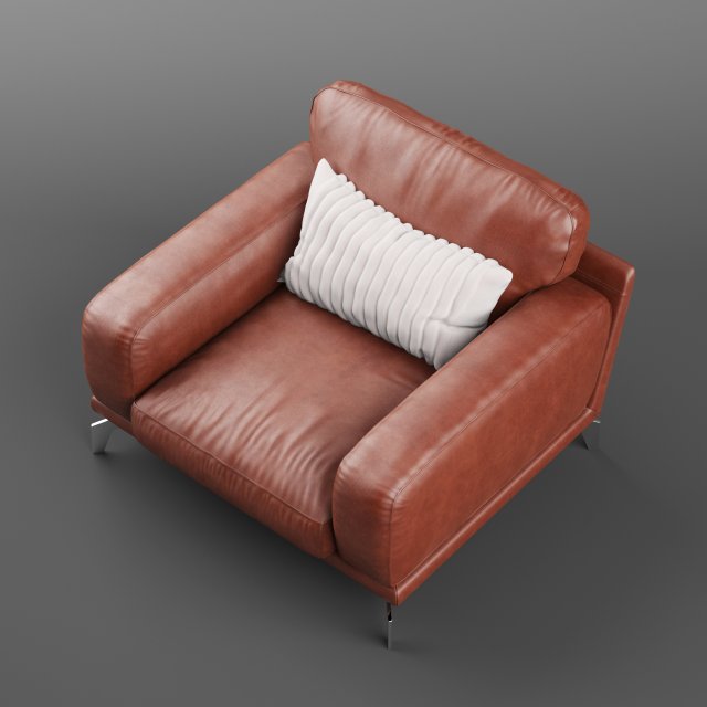 peruna leather arm chair 3d Modello 3D .c4d .max .obj .3ds .fbx .stl .blend 