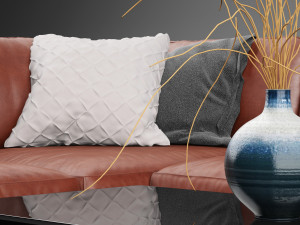 peruna leather modular sectional sofa Model 3D