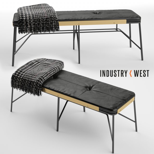 album bench industry west 3D Model .c4d .max .obj .3ds .fbx .stl .blend 