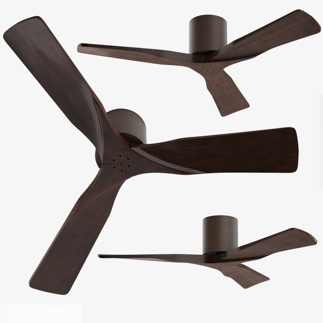 matthews irene 3-blade walnut-bronze hugger ceiling fan Model 3D .c4d .max .obj .3ds .fbx .stl .blend 