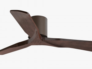 matthews irene 3-blade walnut-bronze hugger ceiling fan Model 3D