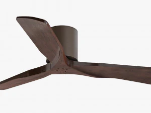 matthews irene 3-blade walnut-bronze hugger ceiling fan 3D Model