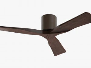 matthews irene 3-blade walnut-bronze hugger ceiling fan 3D Model
