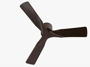 matthews irene 3-blade walnut-bronze hugger ceiling fan Model 3D