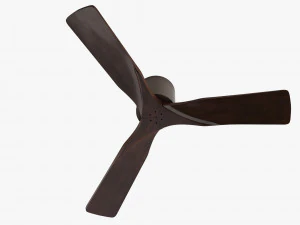 matthews irene 3-blade walnut-bronze hugger ceiling fan 3D Model