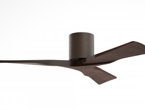 matthews irene 3-blade walnut-bronze hugger ceiling fan Model 3D