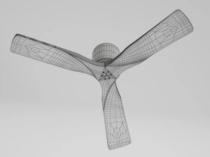 matthews irene 3-blade walnut-bronze hugger ceiling fan 3D Model