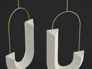 hook loop pendant chandelier 3D Model